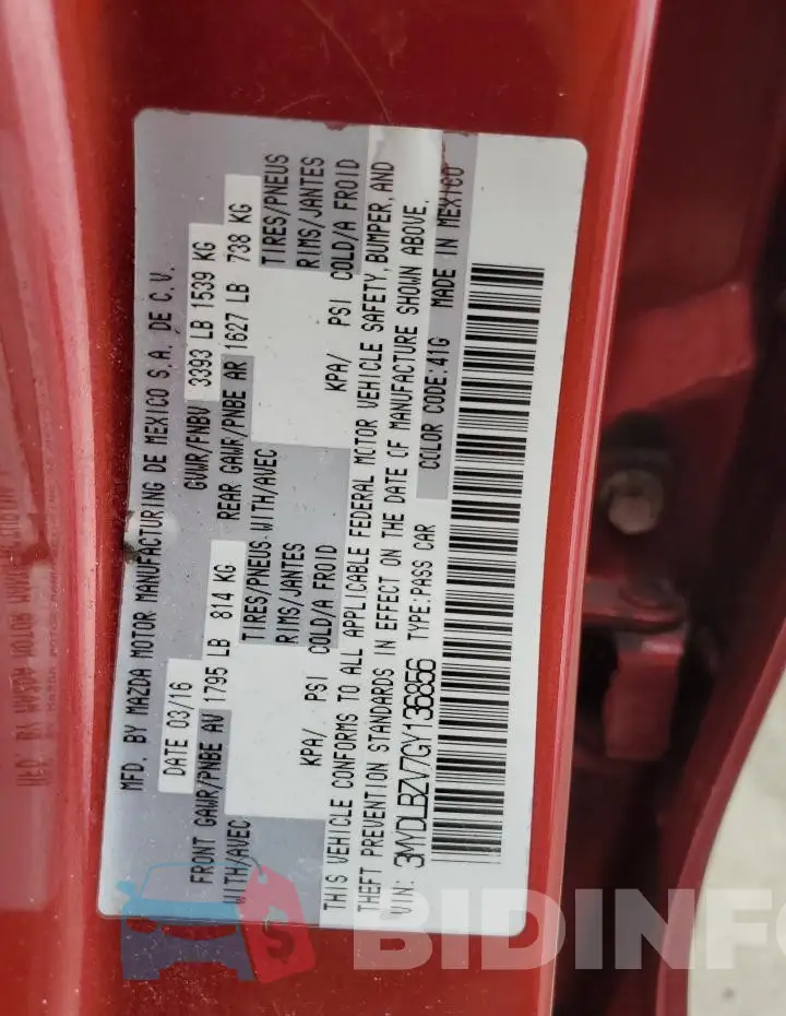 3MYDLBZV7GY136856 Photo# 12