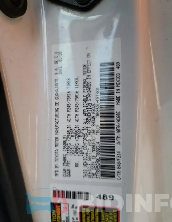 3TYRX5GN0LT000314 Photo# 12
