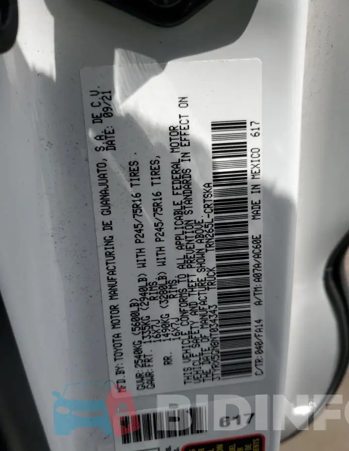 3TYRX5GN8NT034343 Photo# 12