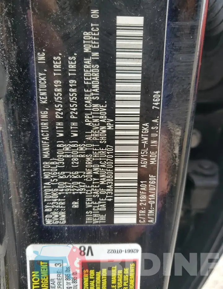 4T3BA3BB0FU070107 Photo# 13