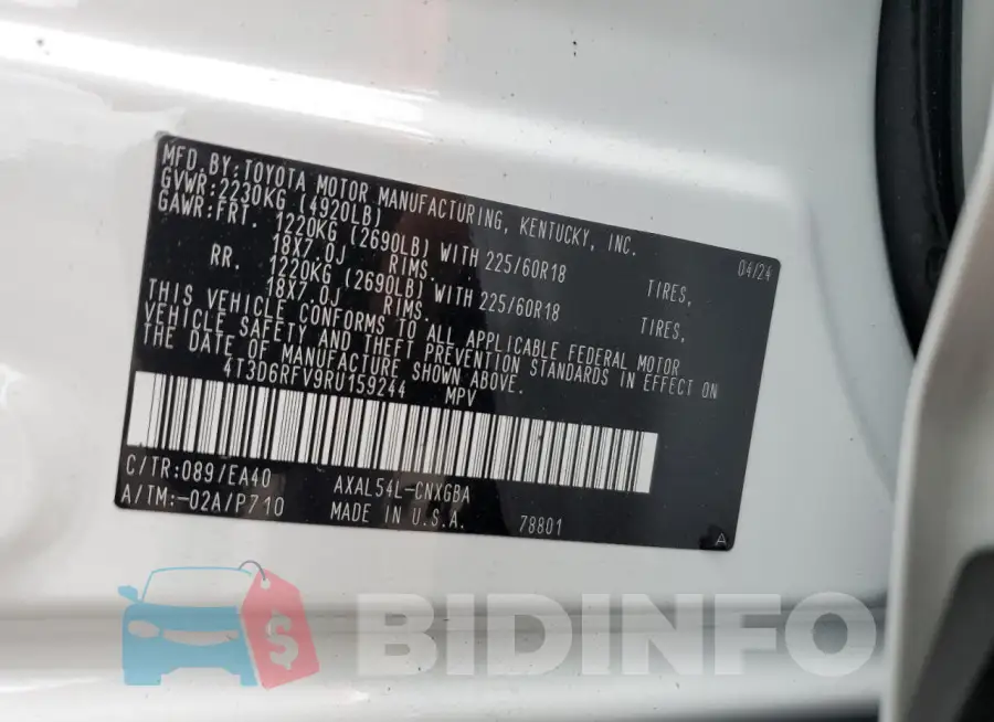 4T3D6RFV9RU159244 Photo# 13