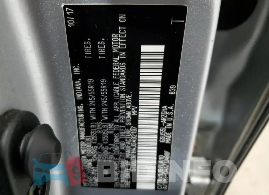 5TDDZRFH4JS492197 Photo# 13