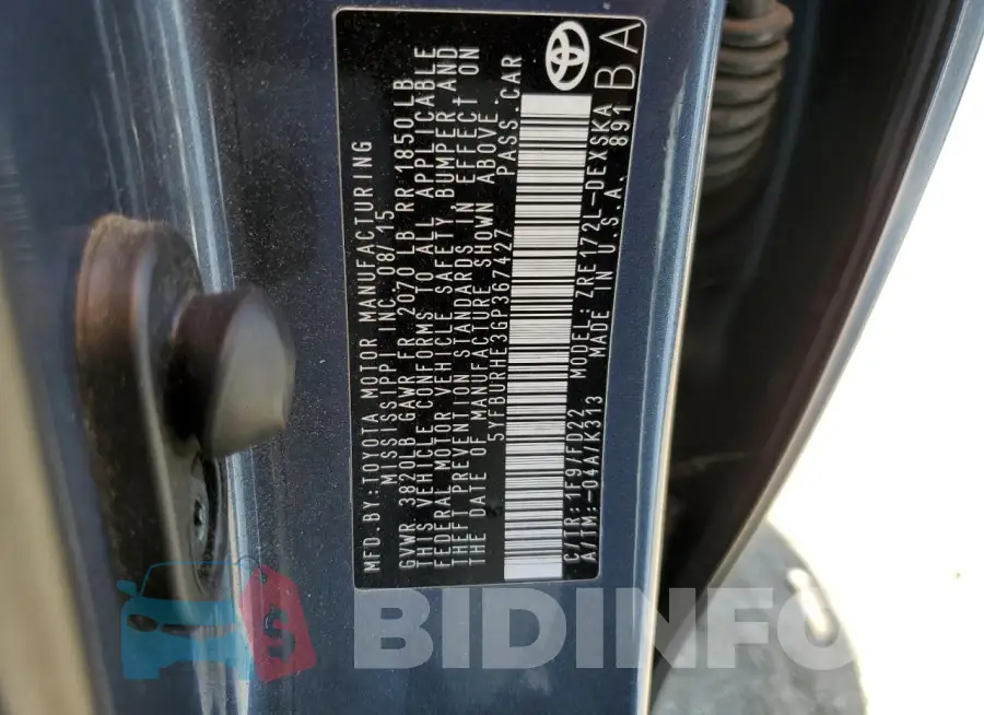 5YFBURHE3GP367427 Photo# 13