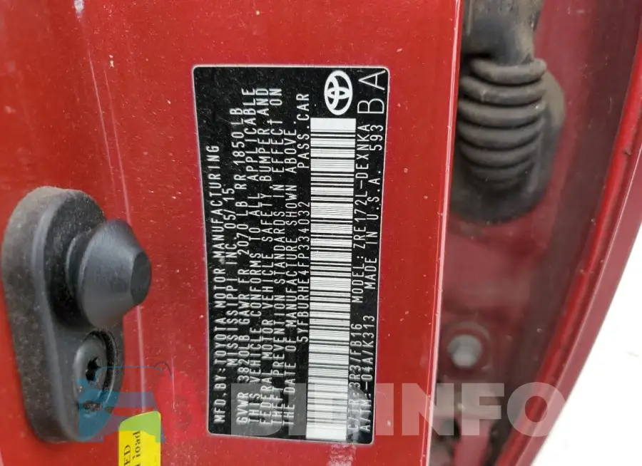 5YFBURHE4FP334032 Photo# 12