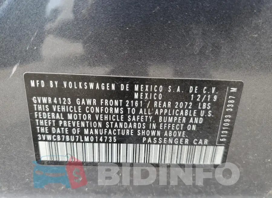 3VWCB7BU7LM014735 Photo# 12