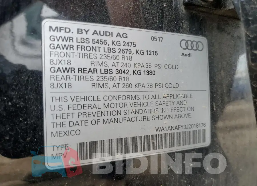 WA1ANAFY3J2018176 Photo# 13