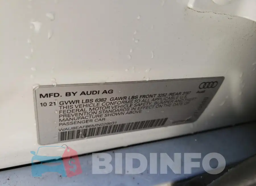 WAU8EAF86MN029631 Photo# 12