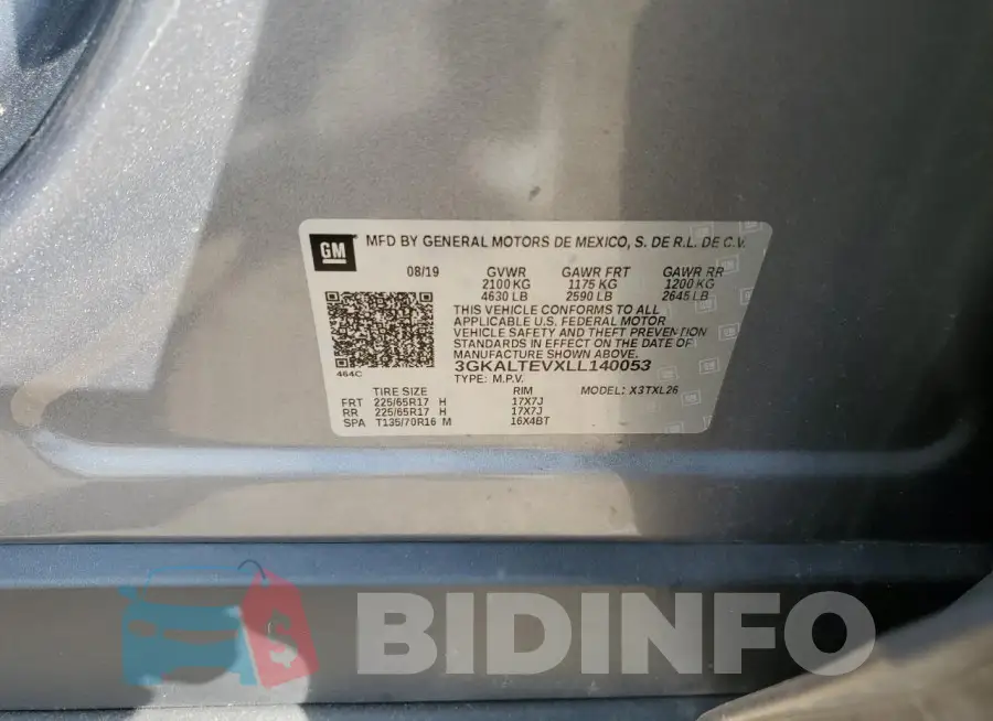 3GKALTEVXLL140053 Photo# 13