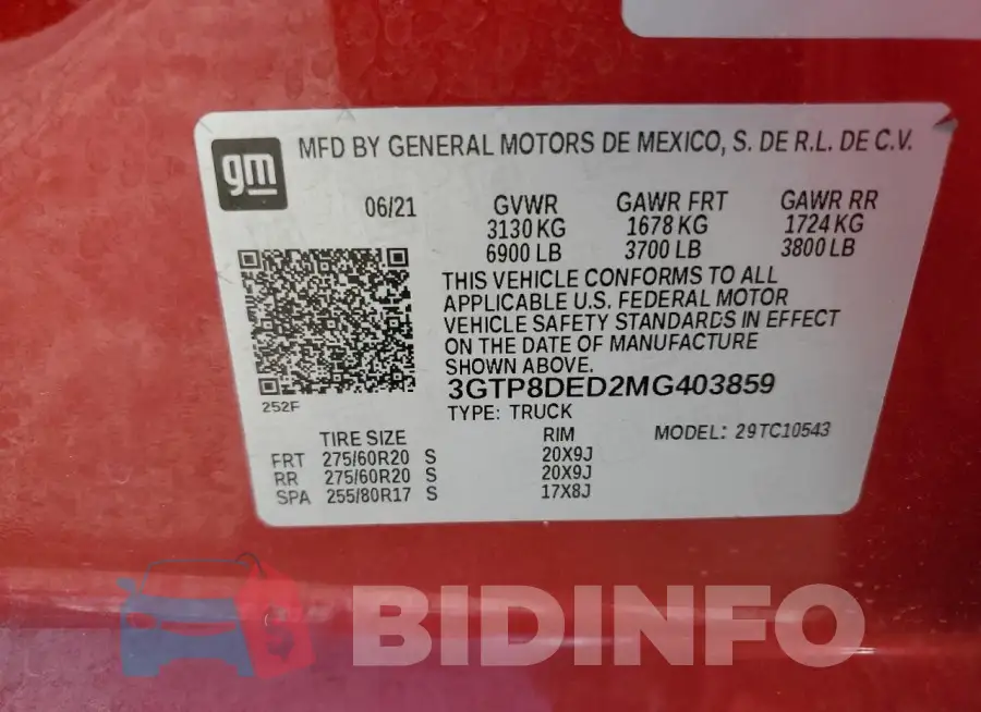 3GTP8DED2MG403859 Photo# 12