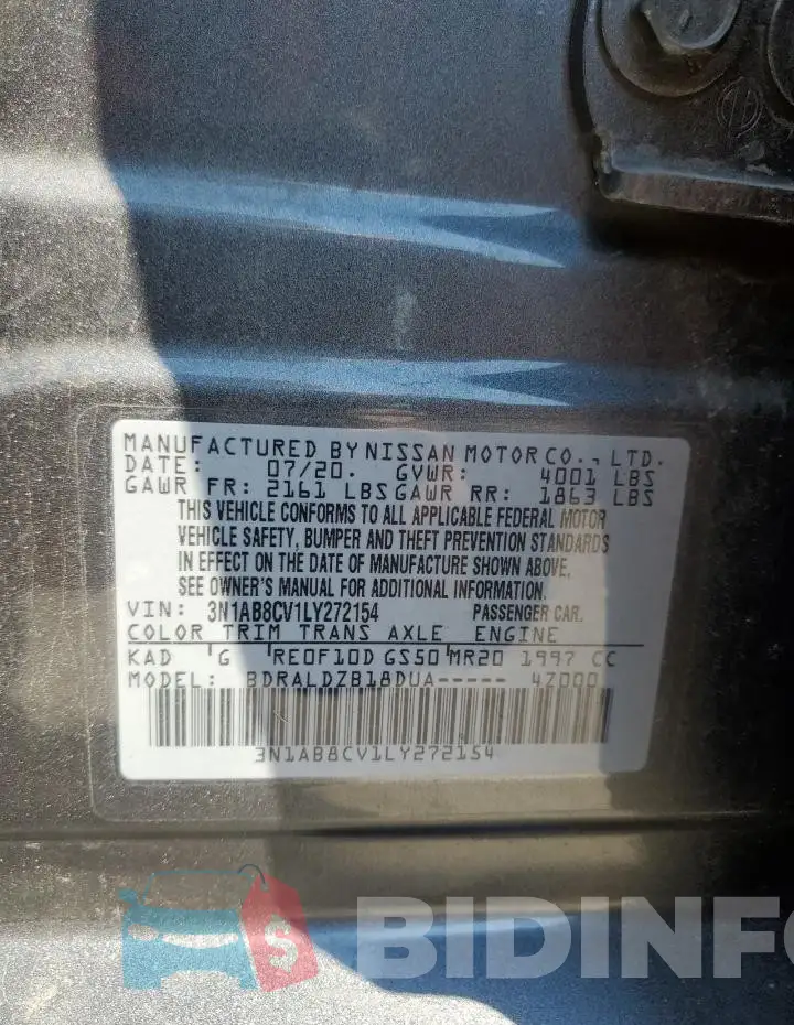 3N1AB8CV1LY272154 Photo# 12