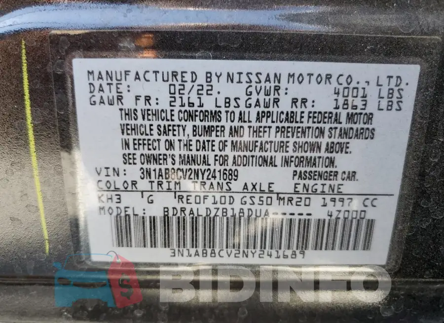 3N1AB8CV2NY241689 Photo# 12