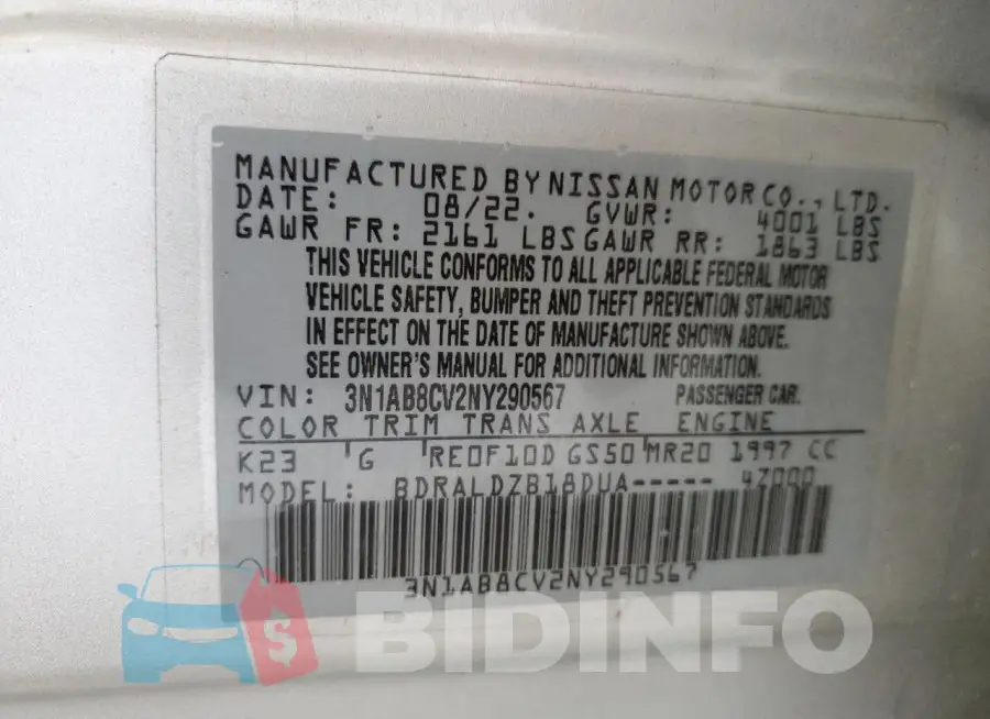 3N1AB8CV2NY290567 Photo# 12