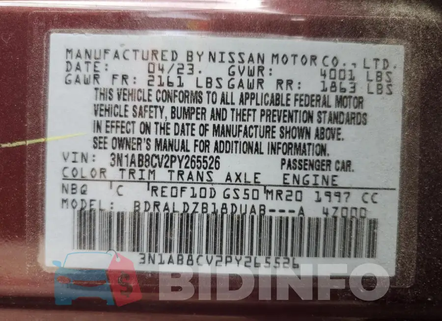 3N1AB8CV2PY265526 Photo# 12