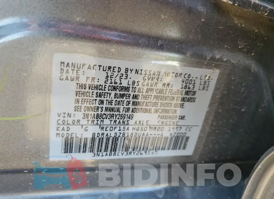 3N1AB8CV3RY269149 Photo# 12