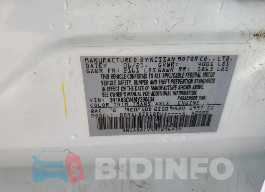 3N1AB8CV4MY296434 Photo# 12