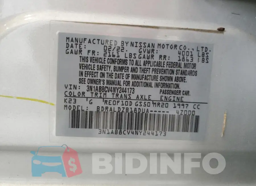 3N1AB8CV4NY244173 Photo# 12