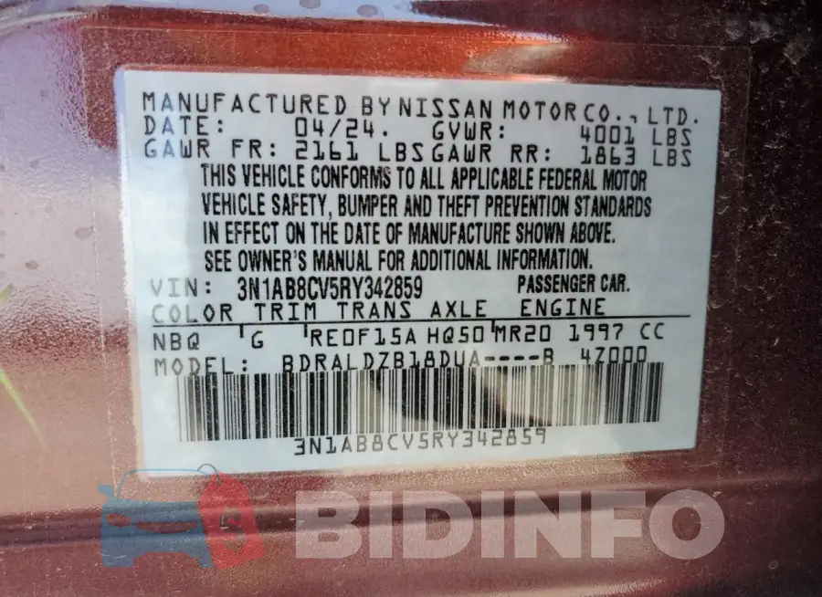 3N1AB8CV5RY342859 Photo# 12