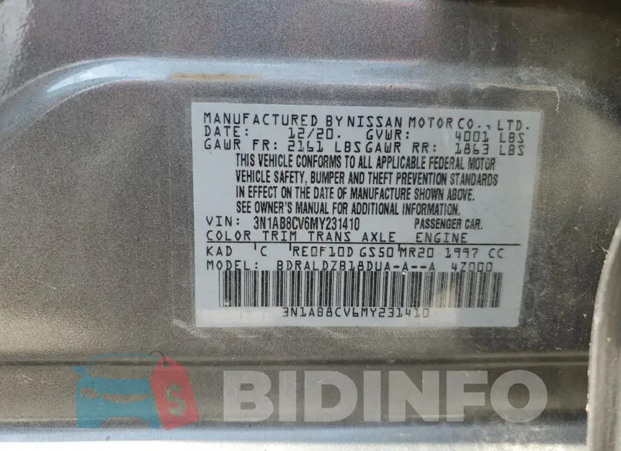3N1AB8CV6MY231410 Photo# 12