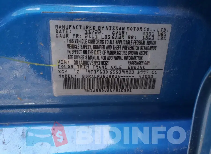 3N1AB8DV8NY310321 Photo# 12
