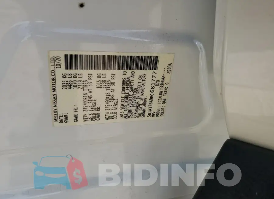 5N1AT3BA9MC681777 Photo# 13