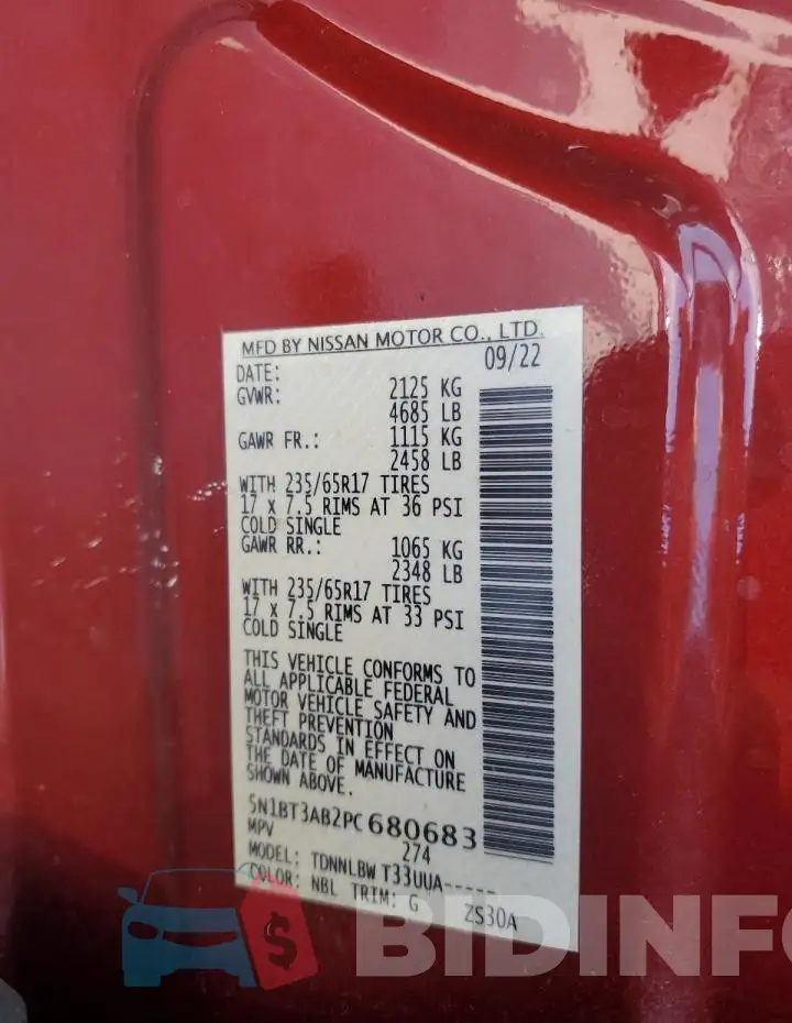 5N1BT3AB2PC680683 Photo# 14