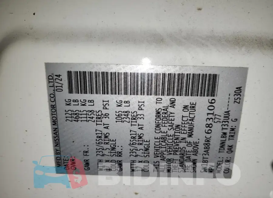 5N1BT3AB8RC683106 Photo# 13