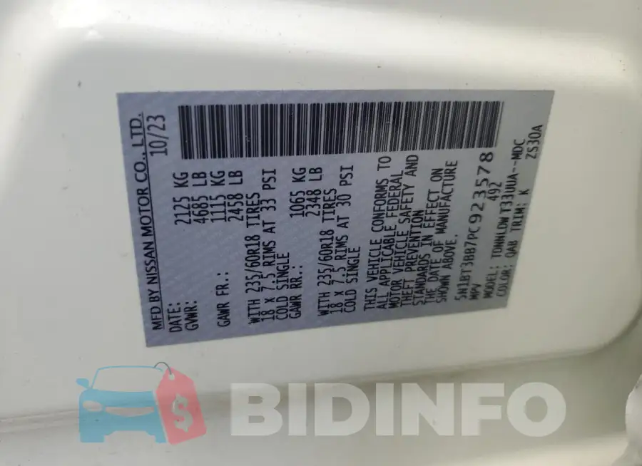 5N1BT3BB7PC923578 Photo# 13