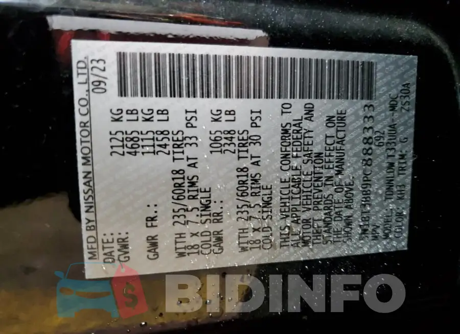 5N1BT3BB9PC888333 Photo# 14