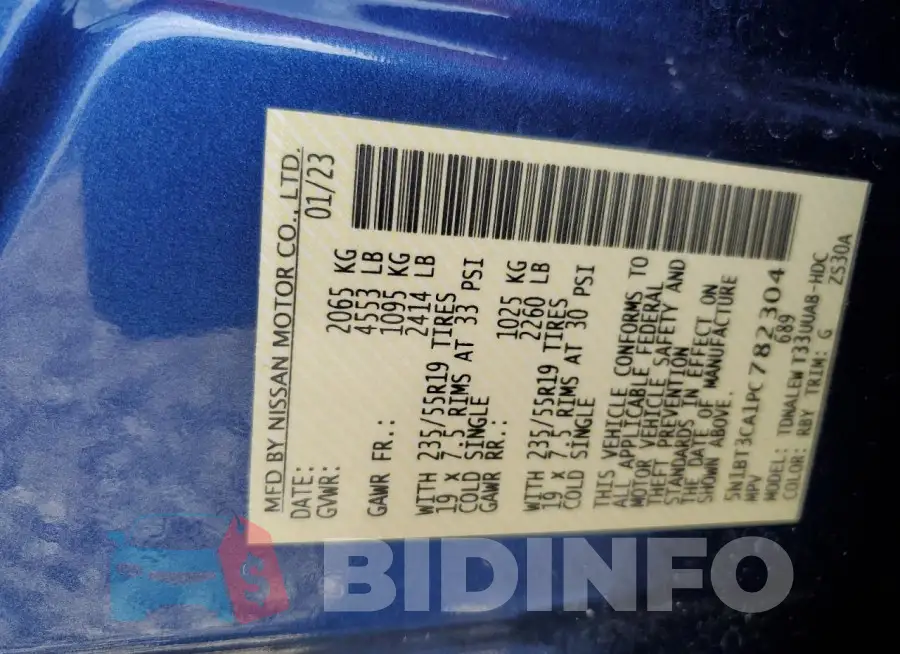 5N1BT3CA1PC782304 Photo# 14