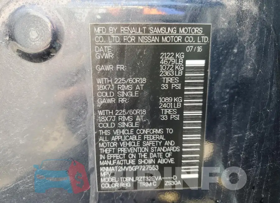 KNMAT2MV5GP727553 Photo# 13