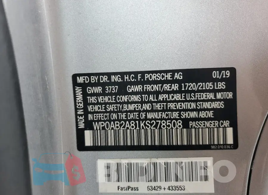 WP0AB2A81KS278508 Photo# 12