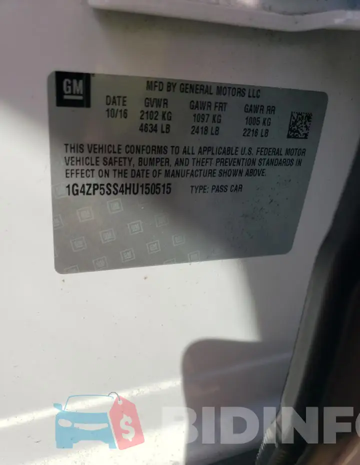 1G4ZP5SS4HU150515 Photo# 12