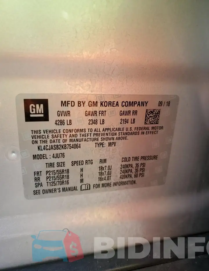KL4CJASB2KB754064 Photo# 12