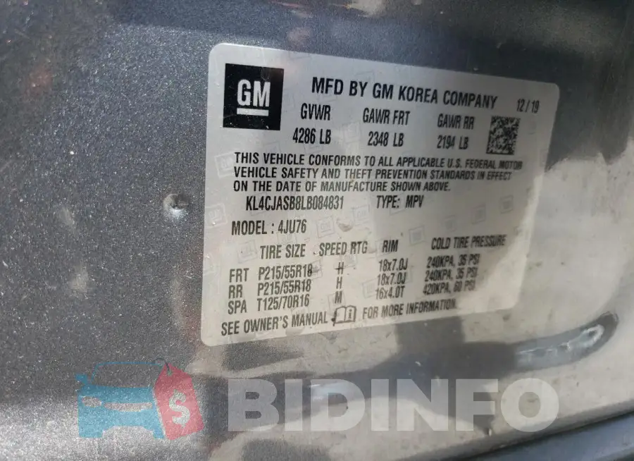 KL4CJASB8LB084831 Photo# 13