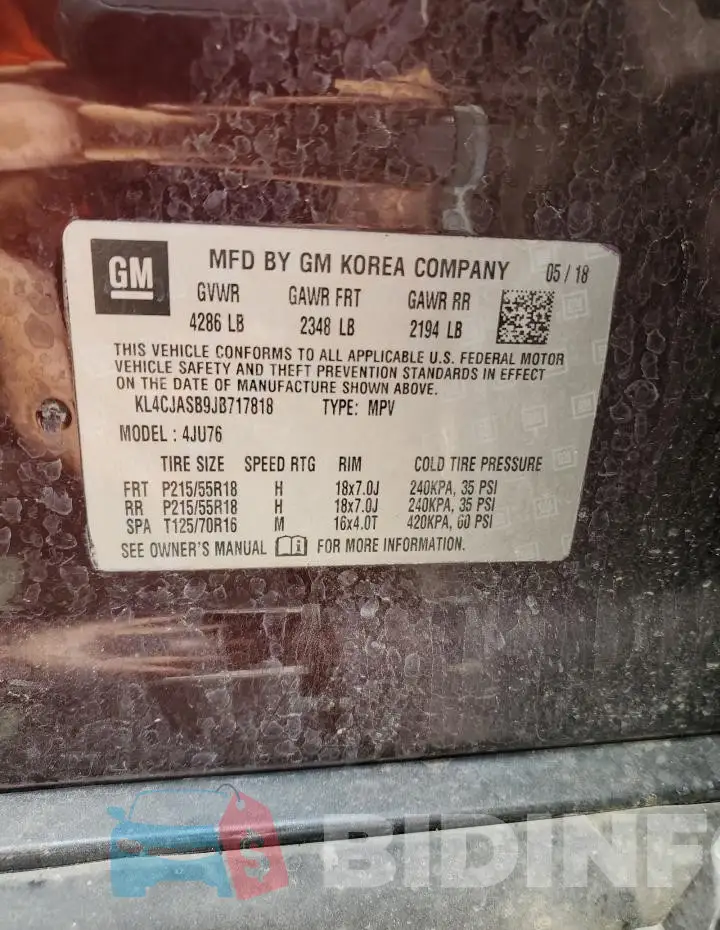 KL4CJASB9JB717818 Photo# 13