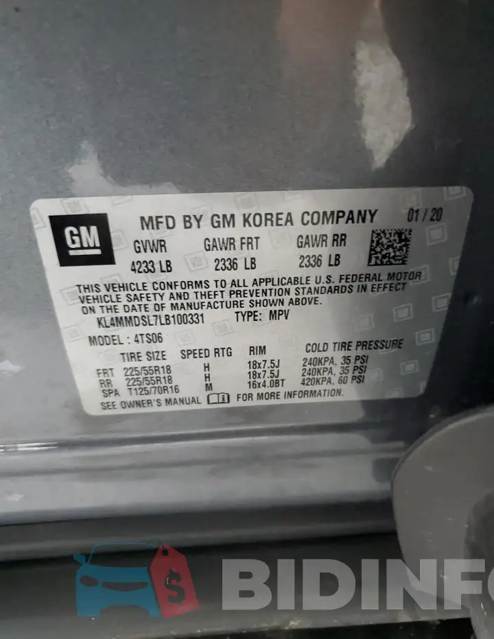 KL4MMDSL7LB100331 Photo# 13