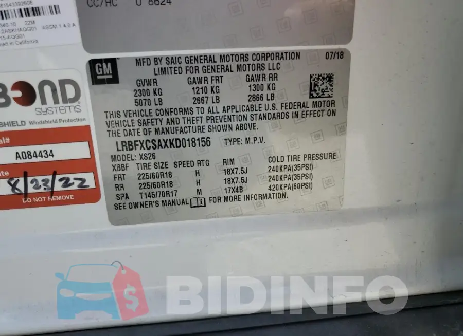 LRBFXCSAXKD018156 Photo# 13