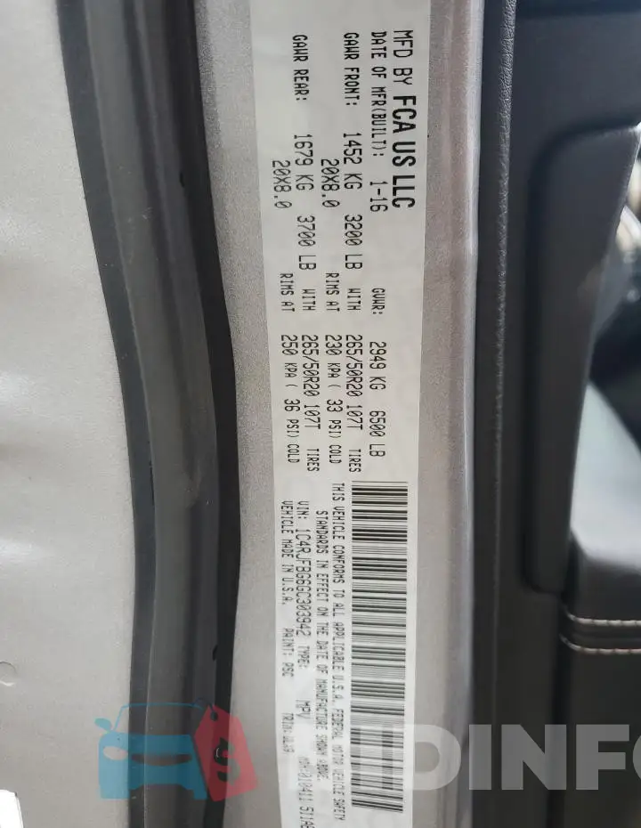 1C4RJFBG6GC303942 Photo# 13