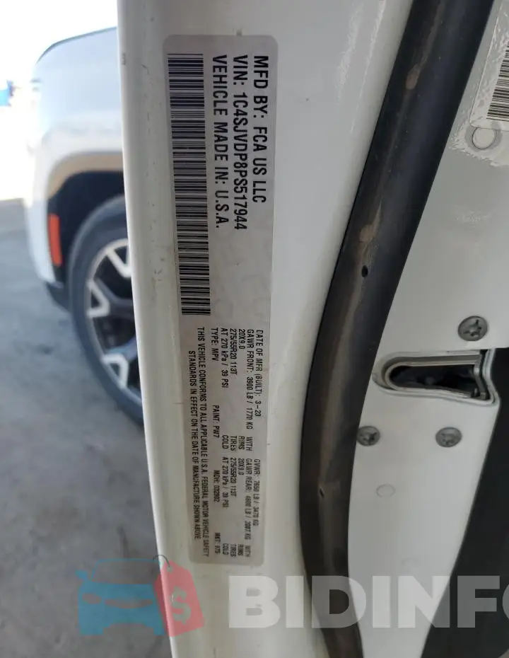 1C4SJVDP8PS517944 Photo# 13