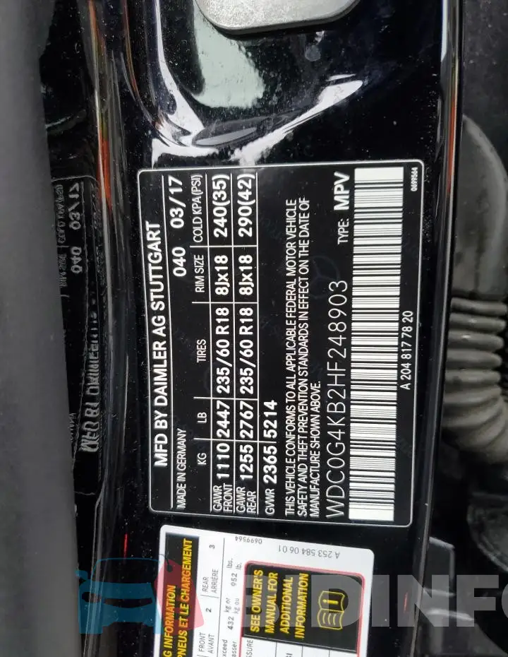 WDC0G4KB2HF248903 Photo# 12