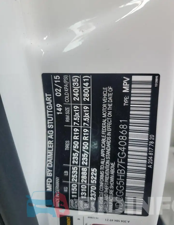 WDCGG5HB7FG408681 Photo# 13