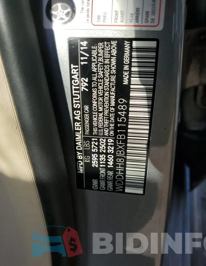 WDDHH8JBXFB115489 Photo# 12