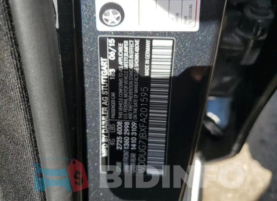 WDDUG7JBXFA201595 Photo# 13
