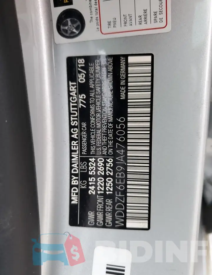 WDDZF6EB9JA476056 Photo# 13