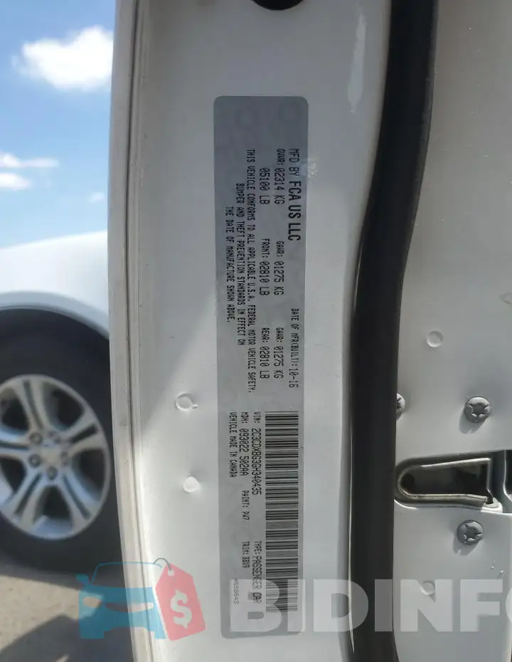 2C3CDXBG3GH340435 Photo# 12