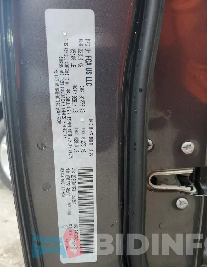 2C3CDXBG9LH152884 Photo# 12