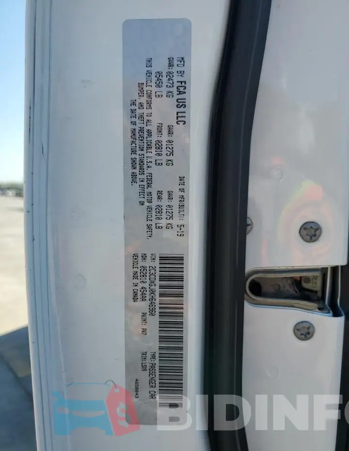 2C3CDXGJ0KH646960 Photo# 12