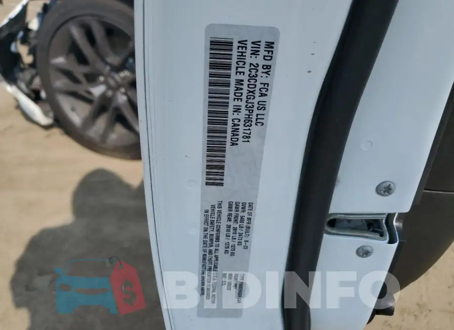 2C3CDXGJ3PH631781 Photo# 12