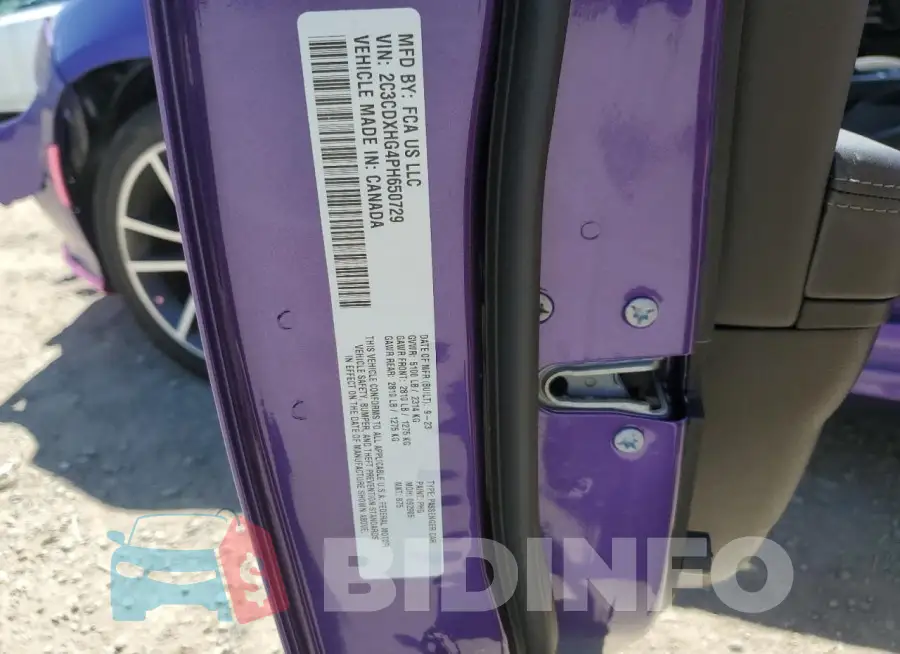 2C3CDXHG4PH650729 Photo# 12