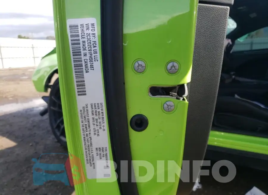 2C3CDZC91PH567487 Photo# 12